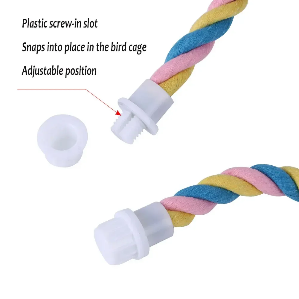 Parrot Climbing Cotton Rope Bird Toy U-shaped Pet Toy Colored Cotton Rope Bird Standing Pole Cage Special