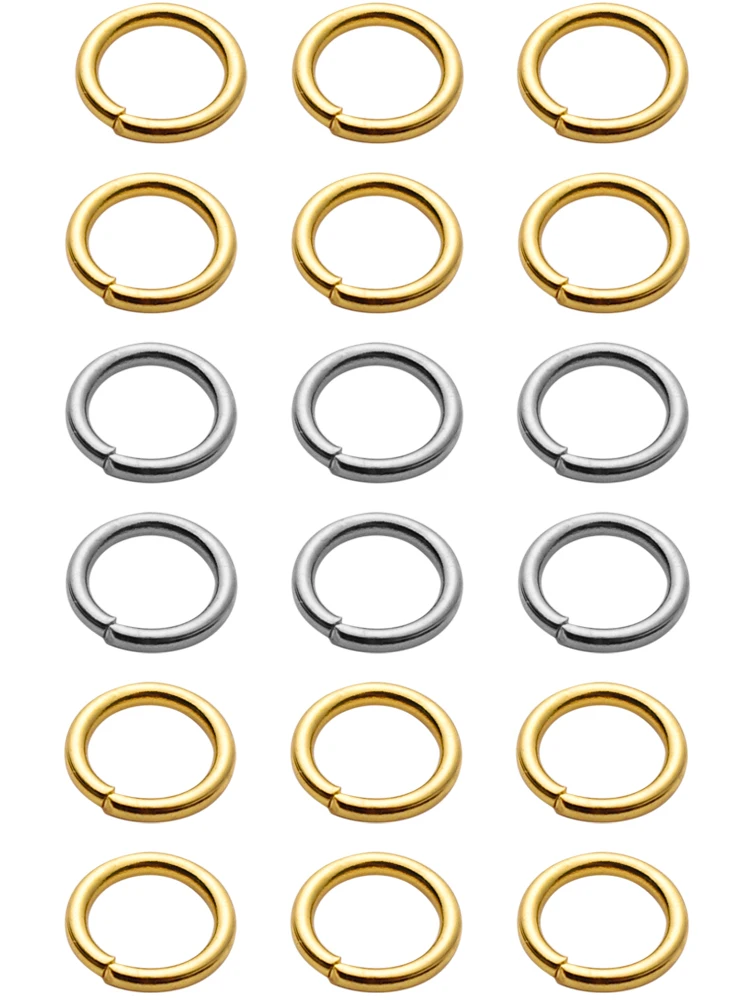 Jump Rings 50-200pcs/lot Stainless Steel Open 4 5 6 8mm Split Rings Connectors DIY Necklace Jewelry Making Findings Accessories