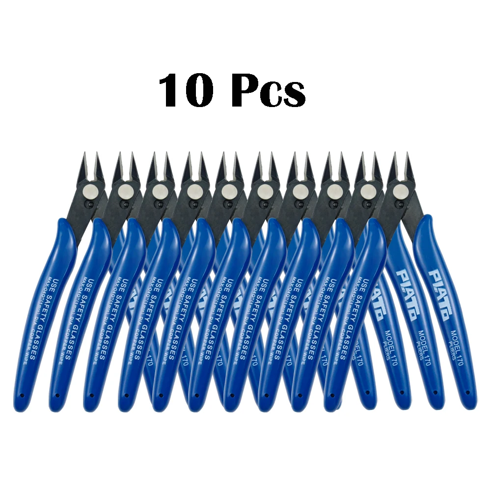 1/10/20 PCS Diagonal Pliers Carbon Steel Pliers Electrical Wire Cable Cutters Cutting Side Snips Flush Pliers Nipper Hand Tools 2