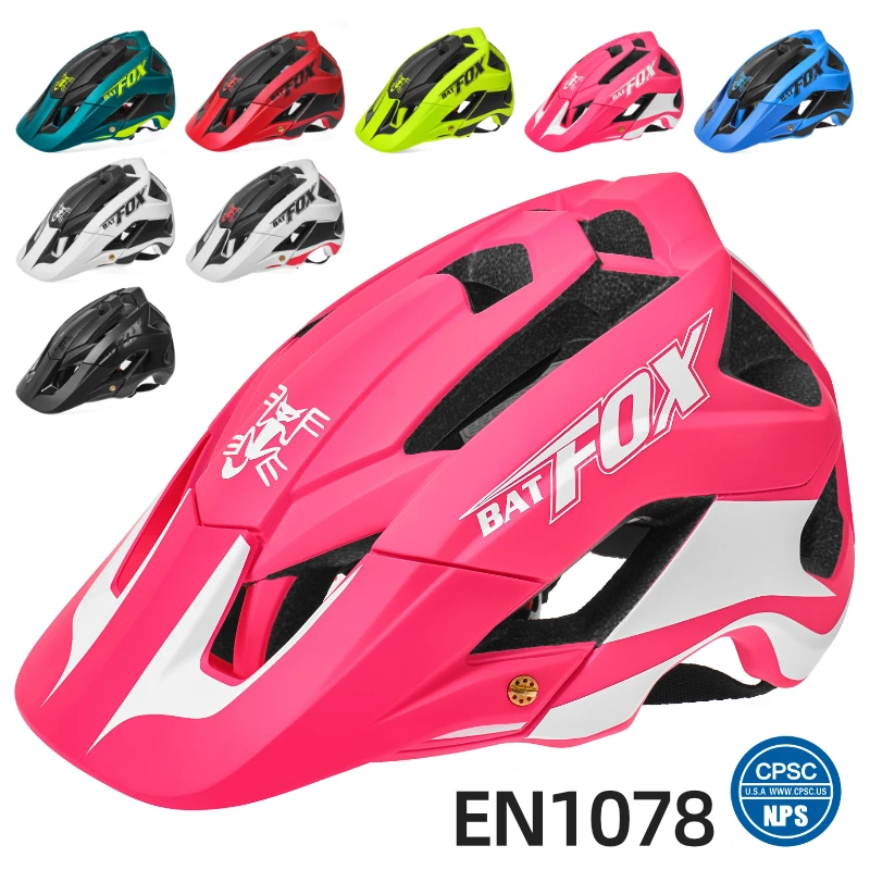 BATFOX Bicycle Helmet OFF-ROAD Casco Ciclismo Bicicleta Trail XC MTB  All-terrain PC Bike Helmet MTB Mountain Bike Cycling Helmet