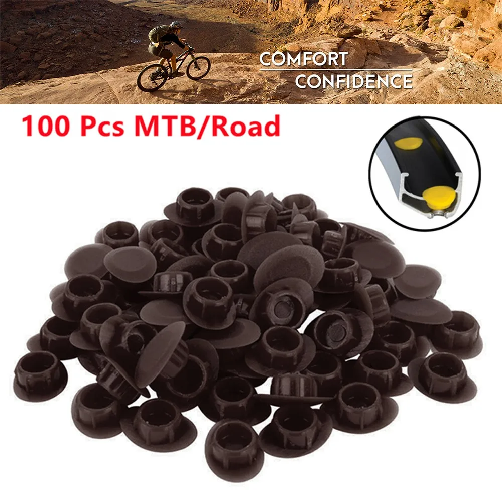 100×MTB Road Bike Rim Plug Eyeleted Rim Bicycle Wheel Plug Bike Tire Pad Steel Ring Hole Plug Car Part