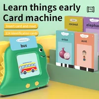 Little Dinosaur Learning Machine for Children, Talking Flash Card, English、Spanish、French Electronic Early Education Machine 1