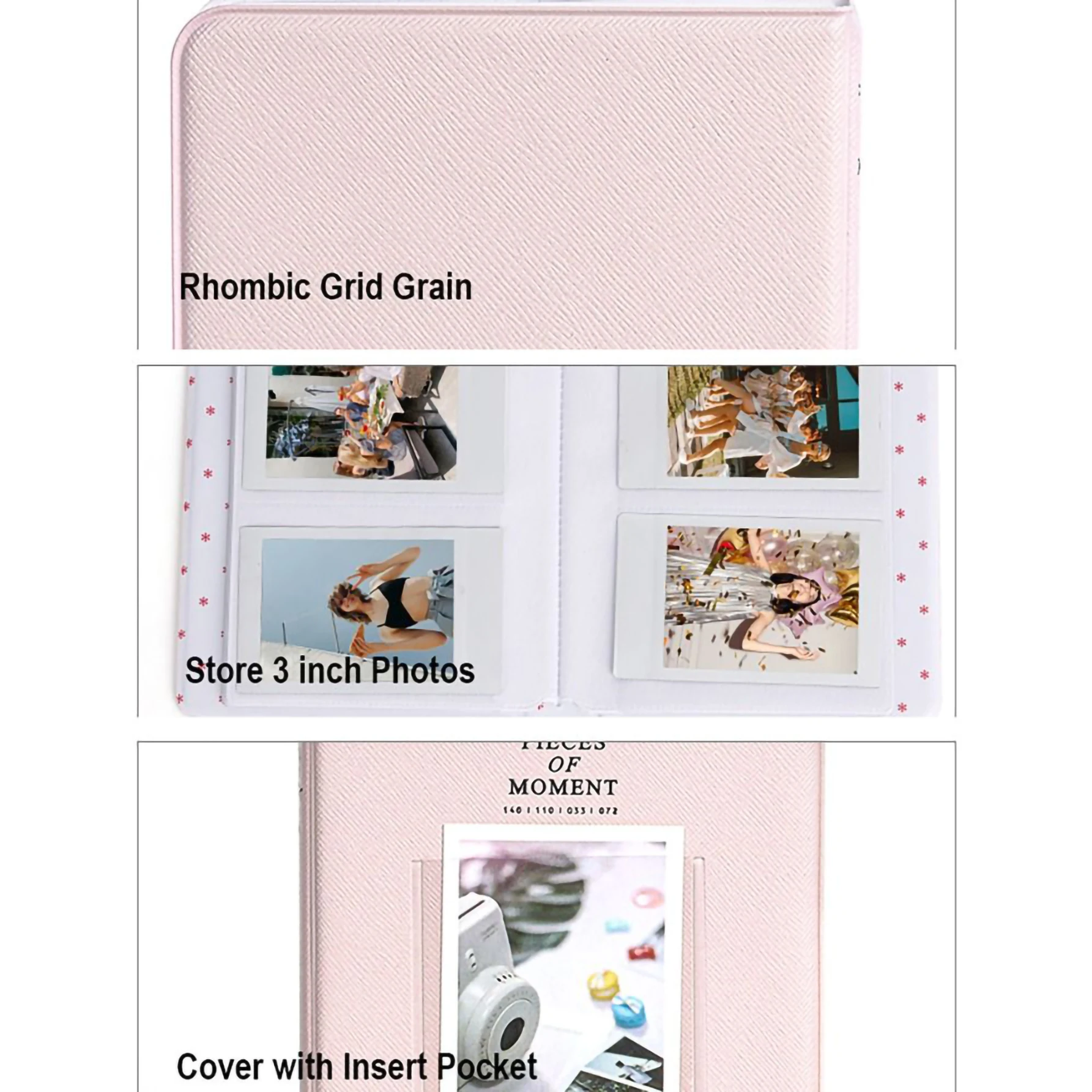 64 Pockets Photo Album for Instant Camera 3 Inch Pictures Storage Case Stamps Tickets Cards Organizer For Fujifilm Mini 12/11/9 photo album