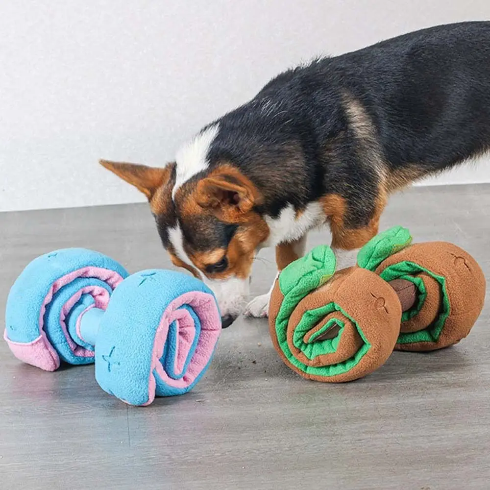 

1Pc Easy To Clean Hiding Food Dog Toys Dumbbel Shape Squeaky Pet Training Toy For Small Large Dogs Indoor Play Slow Feeder Toys