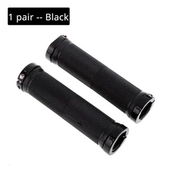 Enhanced Bicycle Handlebar Grips - Non - Slip, Rubber, Alloy Locking for Road and Mountain Bikes (Black)