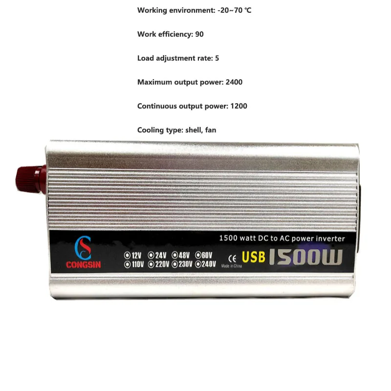 

2000W 12v to 220V onboard inverter power converter with USB