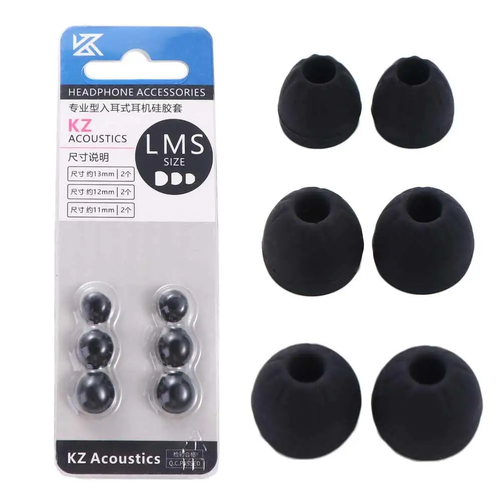

6Pcs In-Ear Earbuds Tip For KZ ZS10 Silicone Covers Soft Ear Cushions S/M/L Earbuds Replacement Tips Headphone Accessories