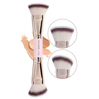 MAANGE 2 pièces ensemble de pinceaux de fond de teint pour crème liquide poudre Contour polissage mélange correcteur visage brosse outils de maquillage cosmétique 3