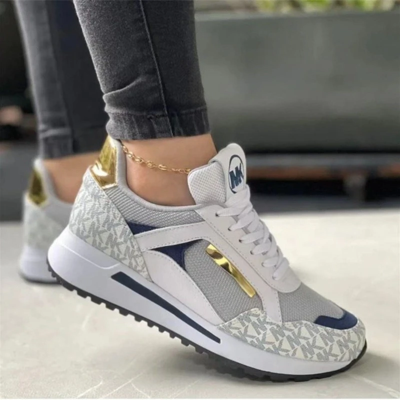 Women's Sneakers Lace Up Womens Vulcanized Shoes Comfortable Plus Size Casual Shoes Round Toe Women Shoes Wear Resistant Zapatos