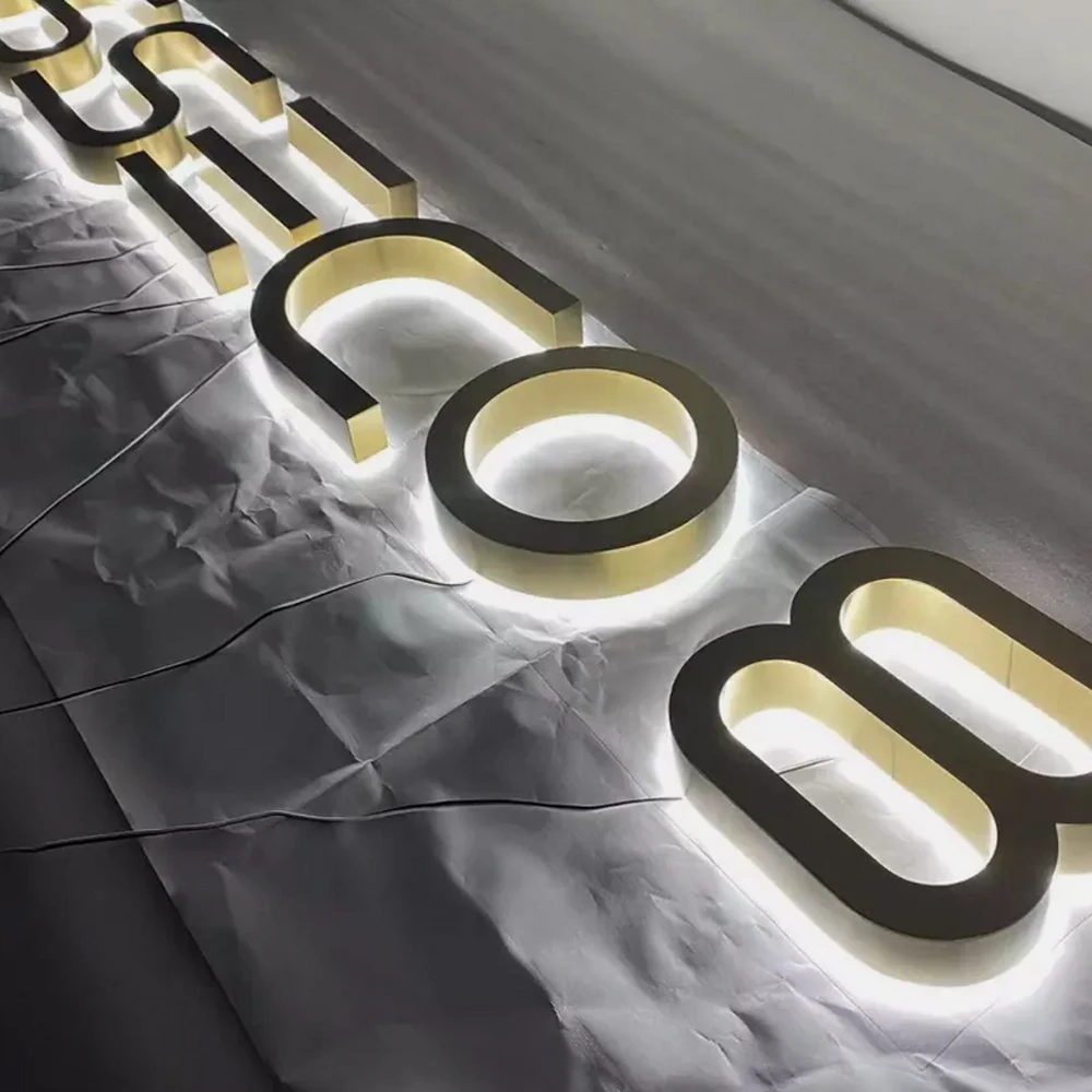Outdoor Business Sign Metal Blacklit Sign Business Laser cut Metal 3D Wall Letter For shop Salon Hotel