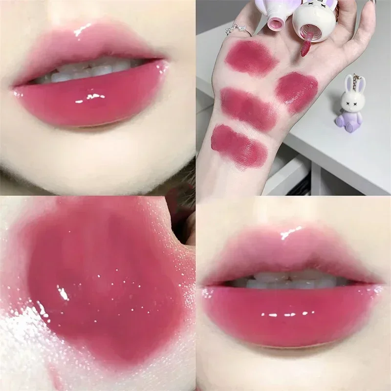 Cute Rabbit Lip Gloss Keychain 6 Colors