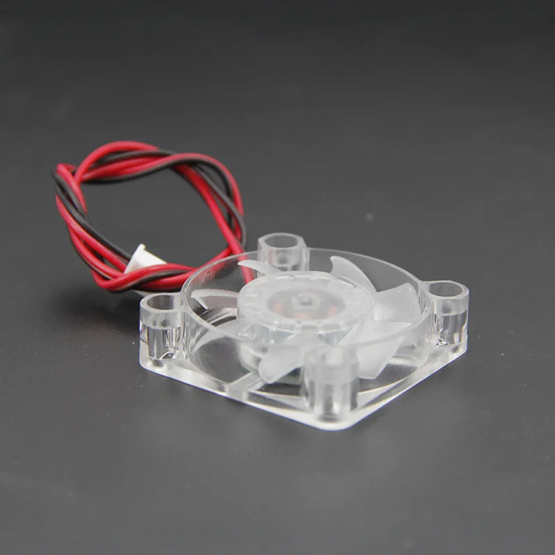 4010 유압 베어링 2 핀 DC 5V 12V 24V 냉각 선풍기, 투명 청색 LED 발광 A7, 40x40x10mm
