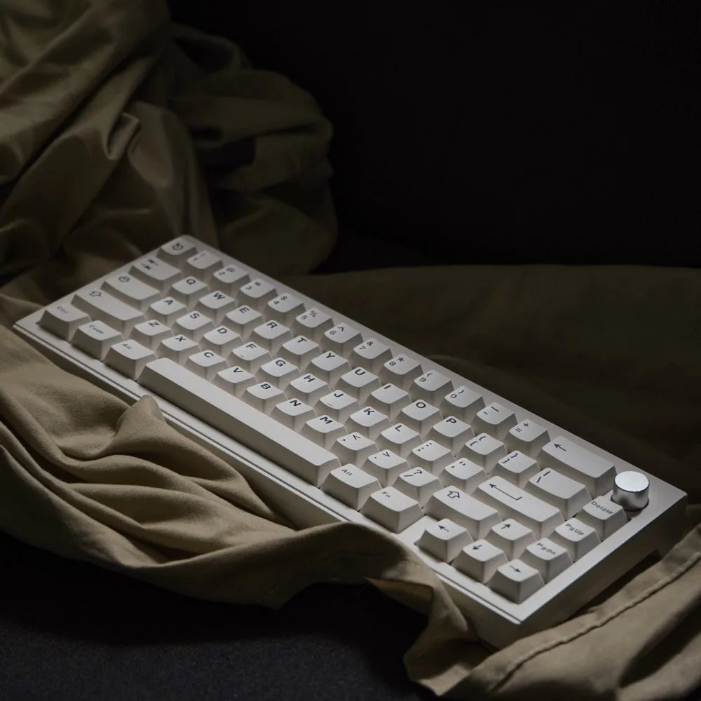 Abs Double Shot Keycaps Grupo Preto Branco Cinza Lightproof Key Caps Perfil Cereja Wob Bow Keycap para Teclados de Switch mx 121 Teclas - Imagem 3