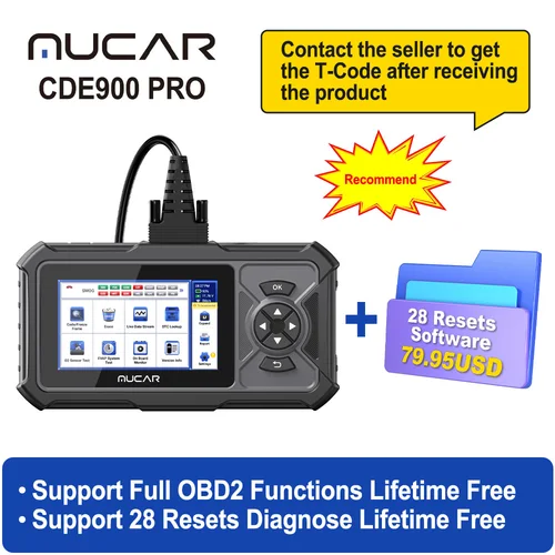 MUCAR CDE900/CDE900 Pro OBD2 스캐너 2+32G 자동 자동차 진단 도구 자동차 OBD 스캐너 도구 코드 리더 5 "터치 스크린 무료 업데이트 10