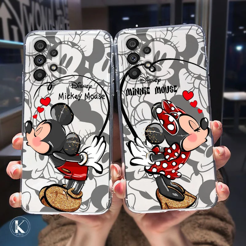 

Disney Mickey Mouse Cute For Samsung A04S A81 A91 A71 A51 A41 A31 A12 A21S A01 4G 5G Silicone Transparent Phone Case