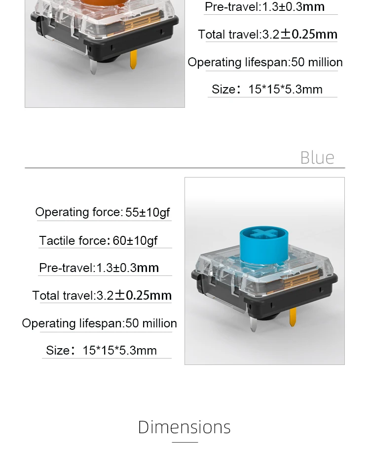 Kailh-DIY interruptor de teclado mecânico, perfil baixo,
