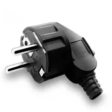 

1 pcs round 2-pin AC power male plug EU Europe Schuko plug rewireable socket adapter adapter extension cord