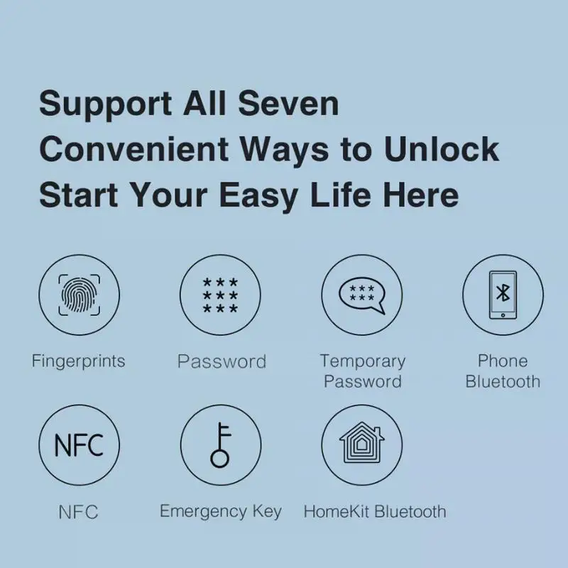 Original Smart Door Lock N200 Fingerprint Bluetooth Password NFC Unlock Remote