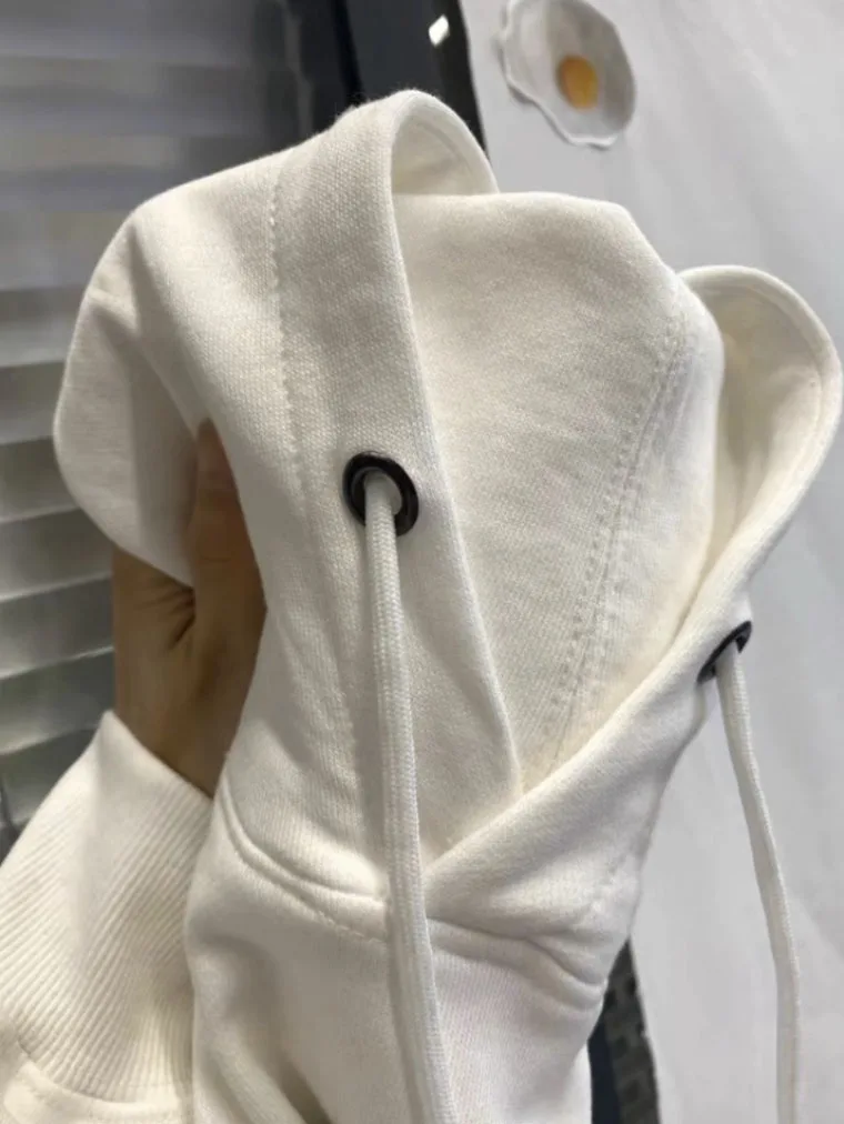 

Удобная Женская толстовка с капюшоном и кулиской, новинка сезона осень 2023, модная дизайнерская толстовка с капюшоном, Повседневный пуловер большого размера, топы