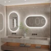 LUVODI Backlit Lighted Bathroom Mirror LED Bedroom Vanity Mirror Salon Mirror with Touch Sensor Dimming Defog IP44 6