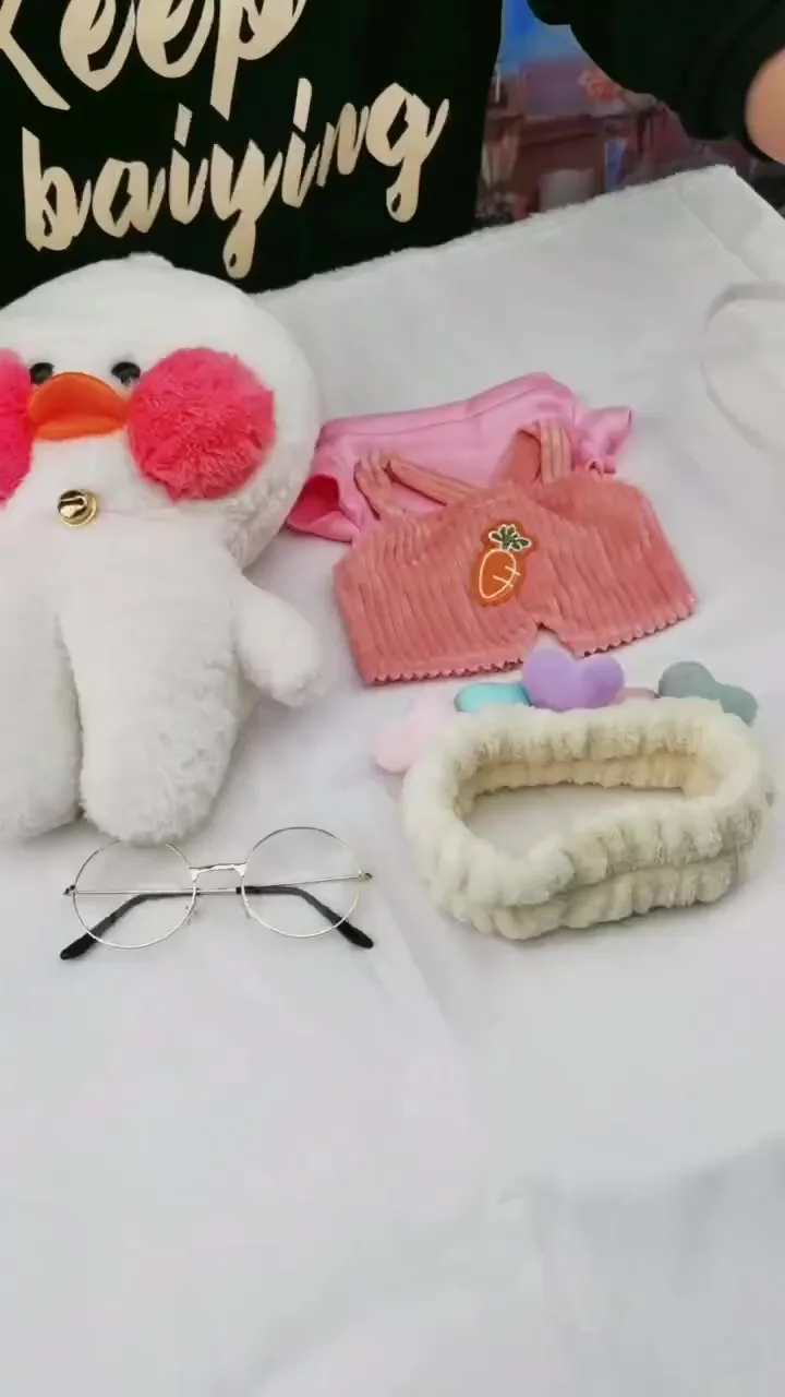 Комплект одежды для Lalafanfan желтый утка 30 см | AliExpress