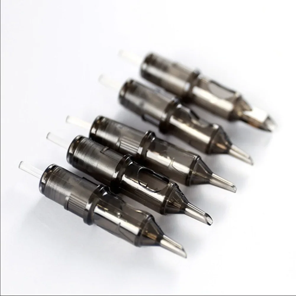10pcs 0.35MM  Disposable Semi Permanent Makeup Tattoo Cartridge Needle Eyebrow Tattoo Pen Machine Supplies M1 RS RL RM Brown New 4