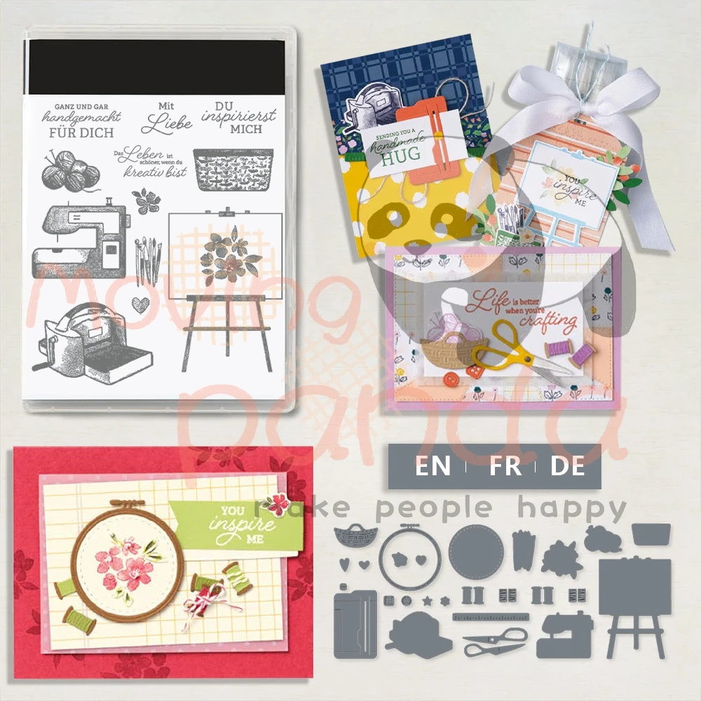 

MP758 Sewing Machine Clear Stamps And Metal Cutting Dies For Diy Handmade Card Scrapbooking Press Decoration Craft Cut Dies