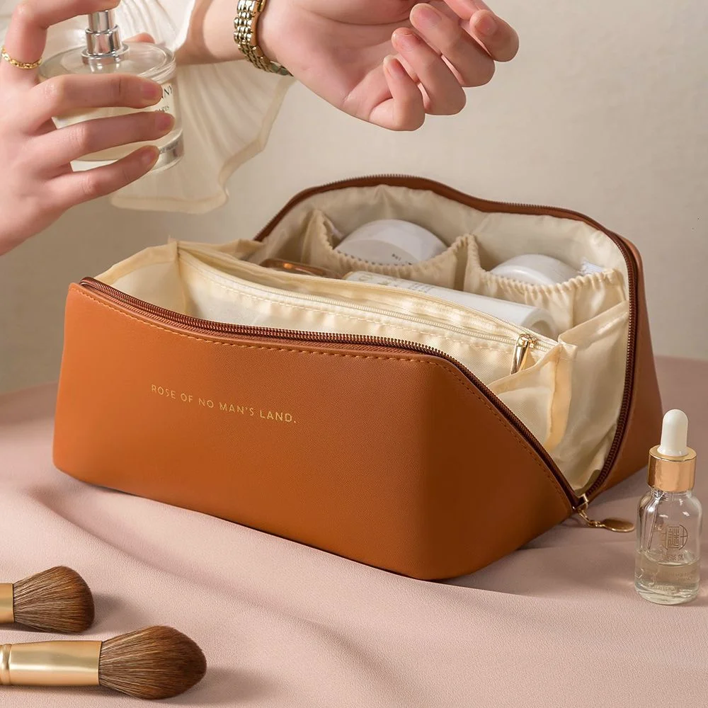 Makeup Bag Cosmetic Bag for Women Cosmetic Travel Makeup Bag Large Travel  Toiletry Bag for Girls Make Up Bag Brush Bags Reusable Toiletry Bag