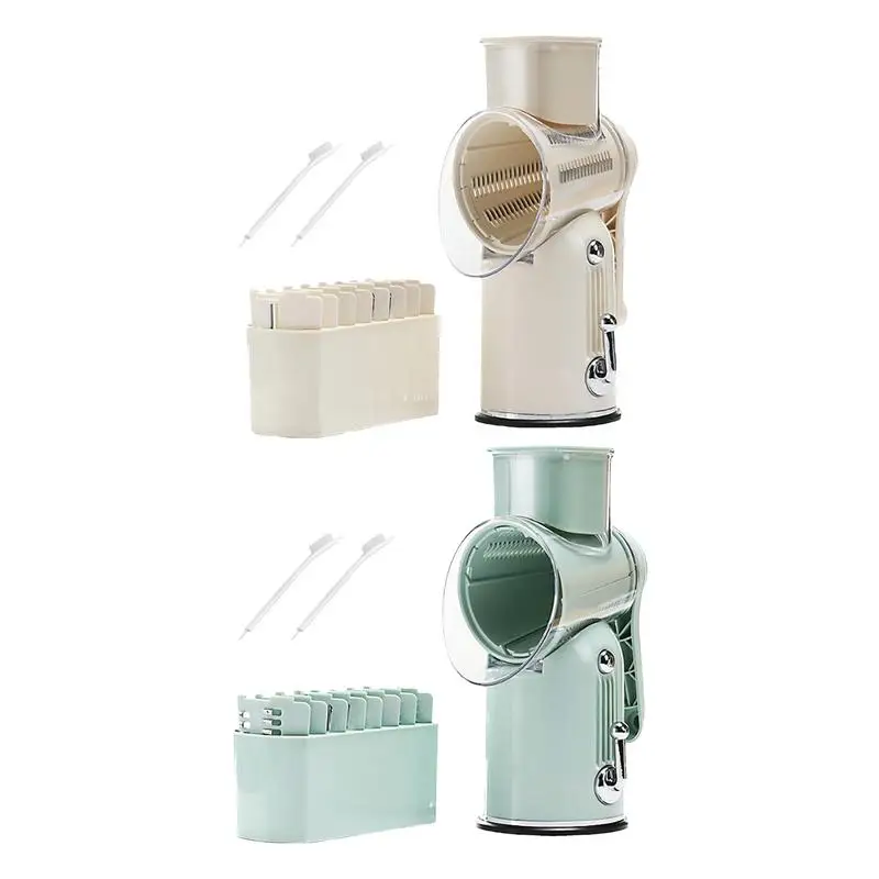 

Cheese Grater Hand Crank Manual Handheld Cheese Cutter with Stainless Steel Drum Hand Crank Rotary Blades Vegetable Chopper