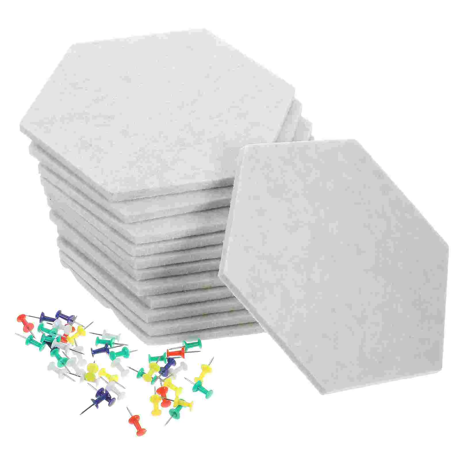 

1 Set Reminder Message Boards Soundproofing Felt Mats Hexagon Bulletin Felt Boards