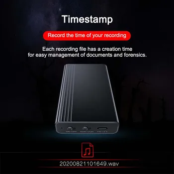 500 Hours Time Mini Voice Activated Recorder Built-in Magnet Small Digital Audio Recording Device Sound Dictaphone STTWUNAKE 5