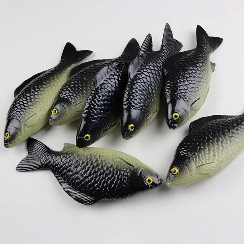 Simulated Fish Model Realistic Artificial Crucian Figurine Fish Ornament Kids Animal Learning 3D Toy Photo Prop artificial fish ornament