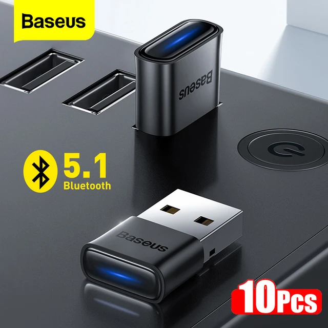 Baseus 5/10Pcs USB Bluetooth Adapter Dongle Bluetooth 5.1 Receiver  Transmitter For PC Wireless Mouse Keyboards