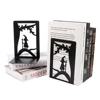 Hollow-out Metal Bookends Hourglass Design Metal Bookends for Home Office Decorative Book Stoppers Book Holders 5