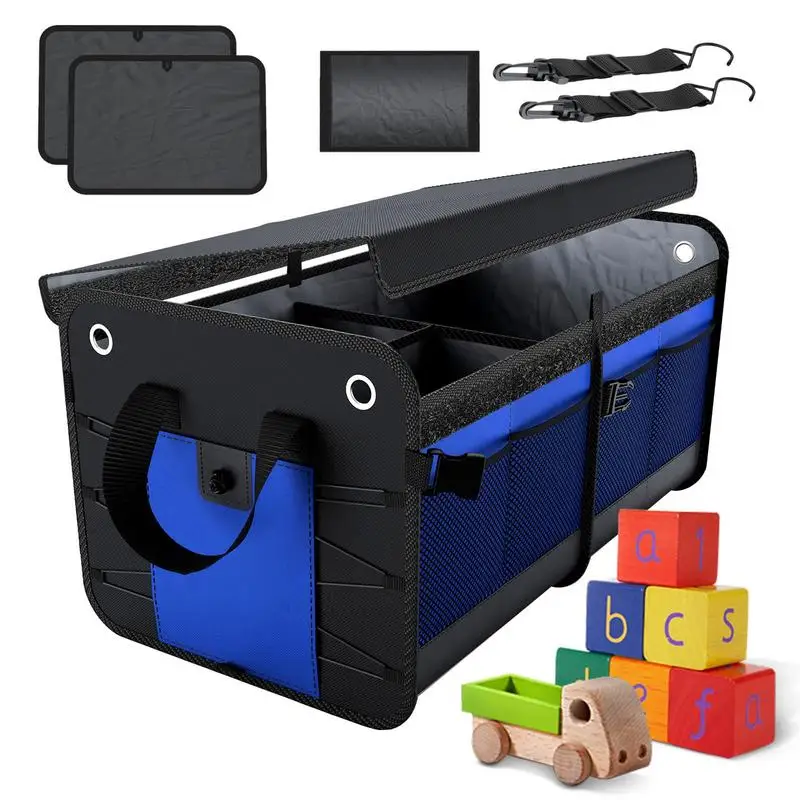 

Car Organizers and Storage Vehicle Storage Trunk Bin Waterproof and Foldable Car Organization Box with Non-Slip Bottom Storage