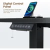 Standing Desk L Shaped with LED Light and Power Outlet, Electric Height Adjustable Desk with Monitor Stand, Sit Stand Up Desk 6