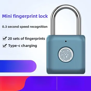 Cabinet Padlock Fingerprint Lock Student Dormitory Mini Padlock Fingerprint Identification Unlocking Smart Lock Charging 1