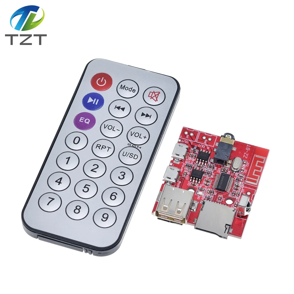 3W Auto Bluetooth 4.1 MP3 WAV Decodierung Board Lautsprecher Verstärker Audio Empfänger Modul Unterstützung USB/TF/U-DISK/IR Fernbedienung rot