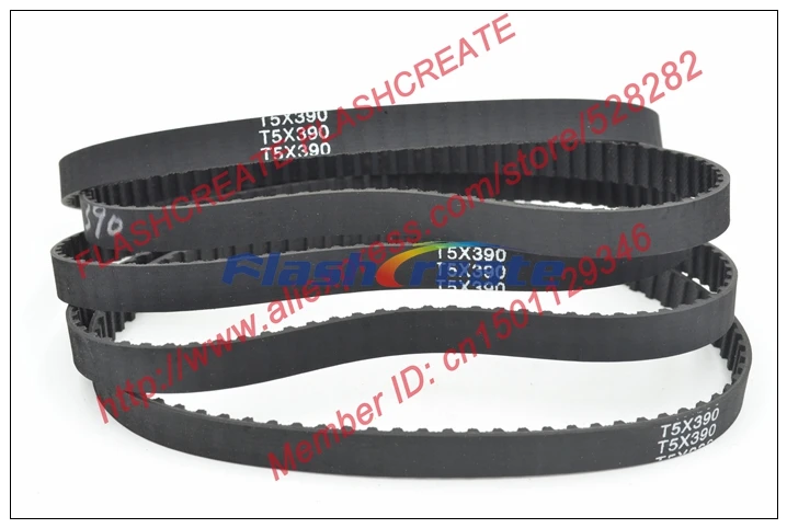 5 개/몫 390 T5 10 타이밍 벨트 톱니 78 너비 10mm 길이 390mm 고무 폐쇄 루프 벨트 390-T5 무료 배송