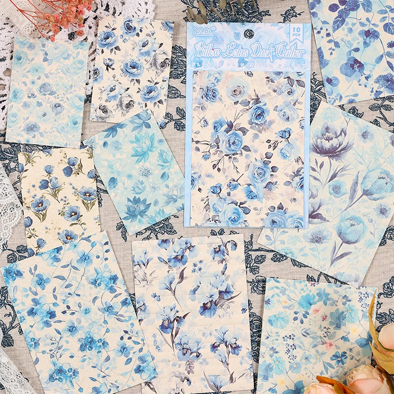 Romantic flower notebook material，suitable for Diy decorating scrapbooks，journal planning，background paper，aesthetic stationery 3