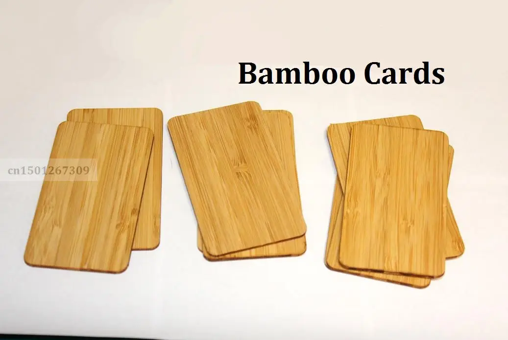 Bamboo Blank Business Card Rectangular Cutouts Thickness 2mm for DIY Craft Project Laser Engraving