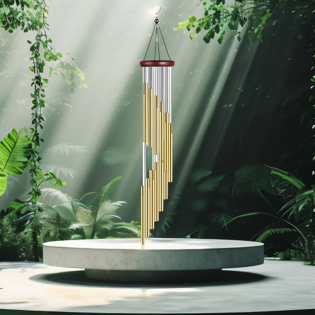 12 Tube Wind Chime Aluminum Tube Pine Musical Wind Chime Waterproof Windproof Coffee Shop Garden Restaurant