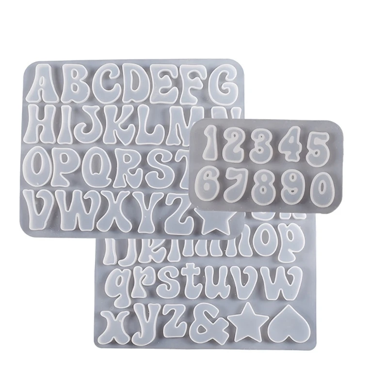 

English Silicone Mold Number Resin Earrings Mold for Home Decoration