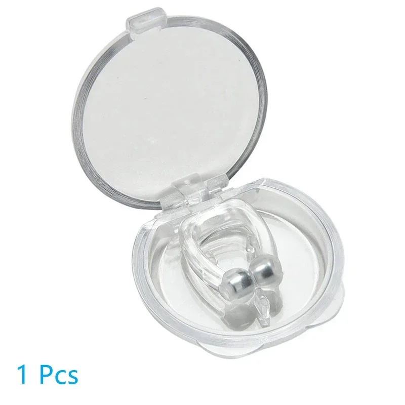 Магнітний пристрій проти хропіння Зупинити хропіння Затиск для носа Легке дихання Покращує сон Захист від апное Нічний пристрій з футляром 1/2/4PCS