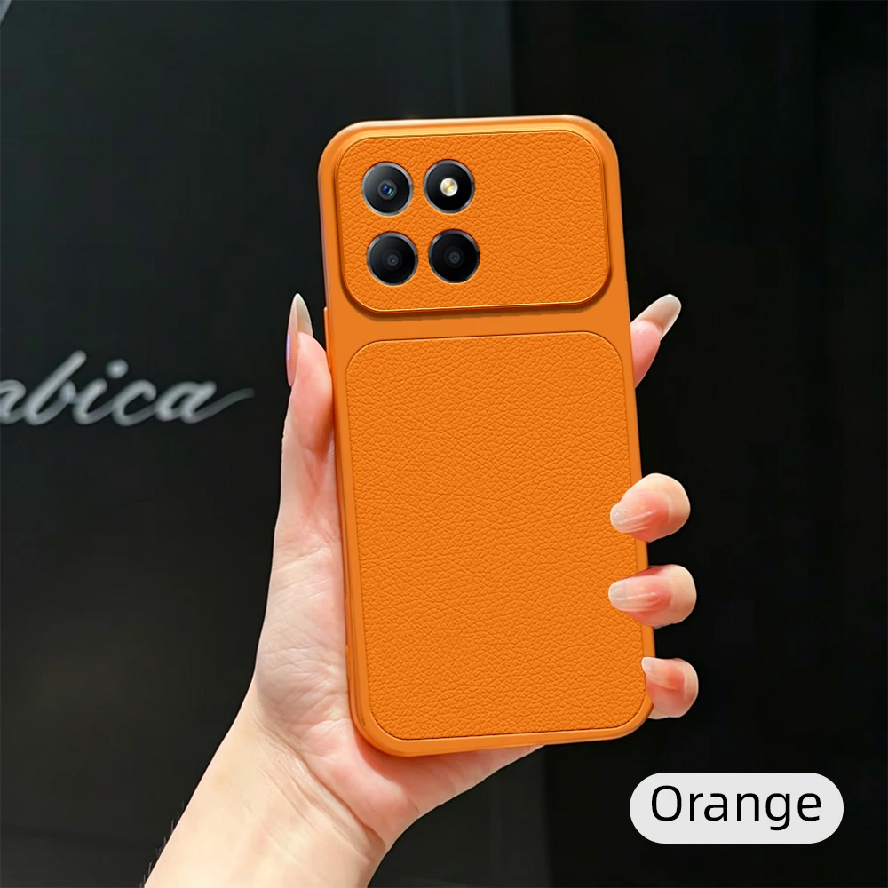 Luxury Leather Matte Back Cover with Lens Protection