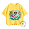 Boys' and Girls' Summer Streetwear Disney Moana Prints on T-shirts Fashionably Cute Cartoon Prints Soft O-neck for Children 2