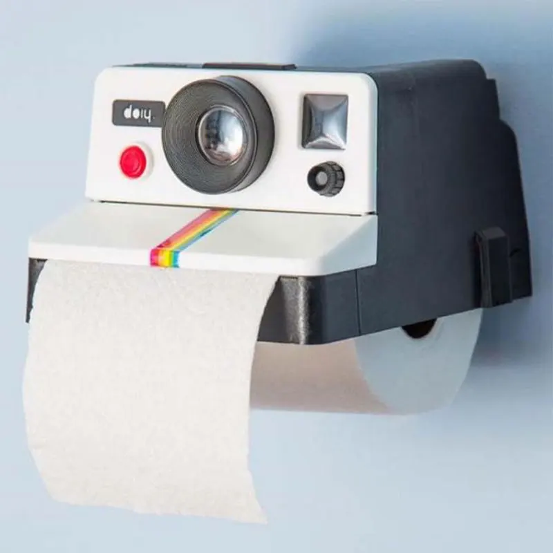 

WC Tissue Box Creative Toilet Roll Camera Paper Holder Box Bathroom Retro Decor