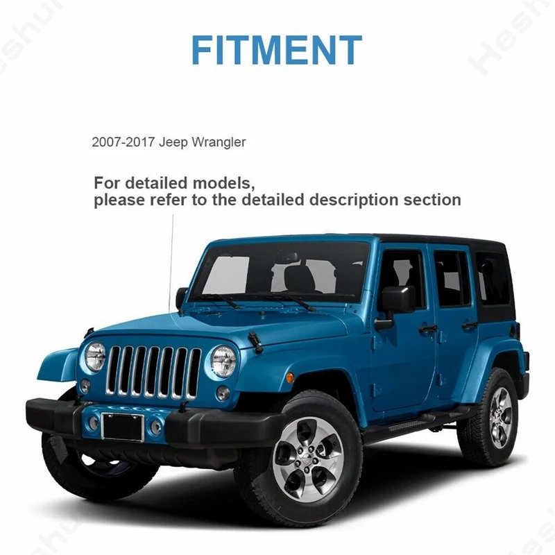 Passenger Side Mirror For Jeep Wrangler (2007 2008 2009 2010 2011 2012 2013 2014 2015 2016 2017) Textured Non-Heated Folding Door Right Rear View Door Replacement Mirror - Foto 6