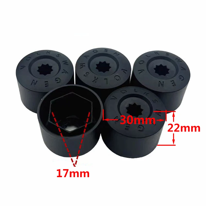 Car Wheel Lug Nuts Covers Bolt Head Protection Cap for Volkswagen Golf