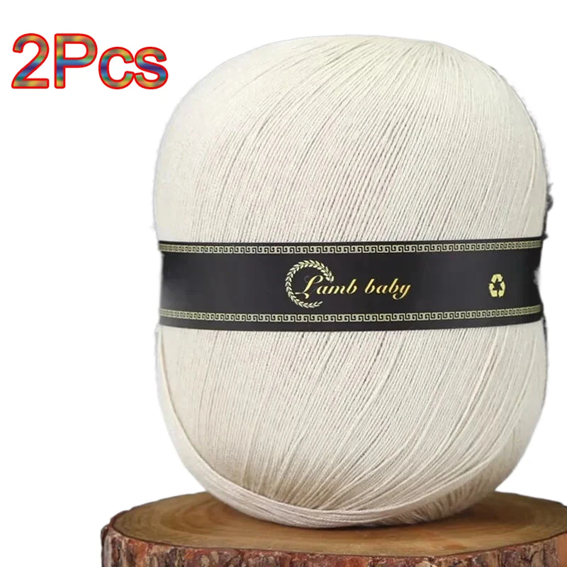 2Pcs Silk Cotton Yarn hand knitting Thin Lace yarn for Crocheting knit Sweater Shawls Scarves hat line Crochet amigurmi thread